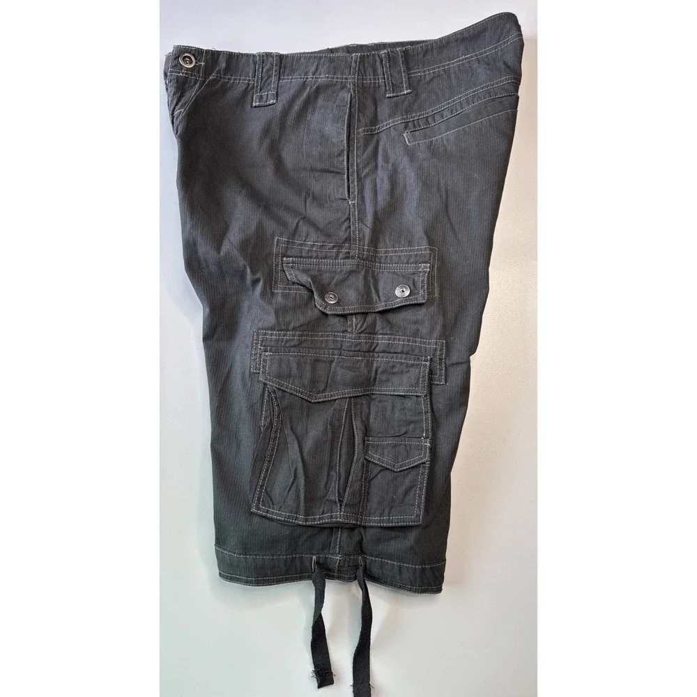 Cargo Shorts Machine Size 38 Mens Black, 100% Cotton YTK Grunge‎